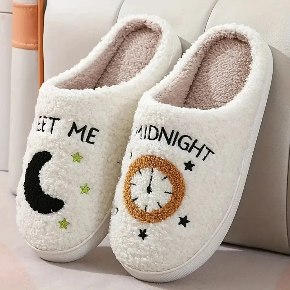 Women's Cartoon Moon Pattern Slippers